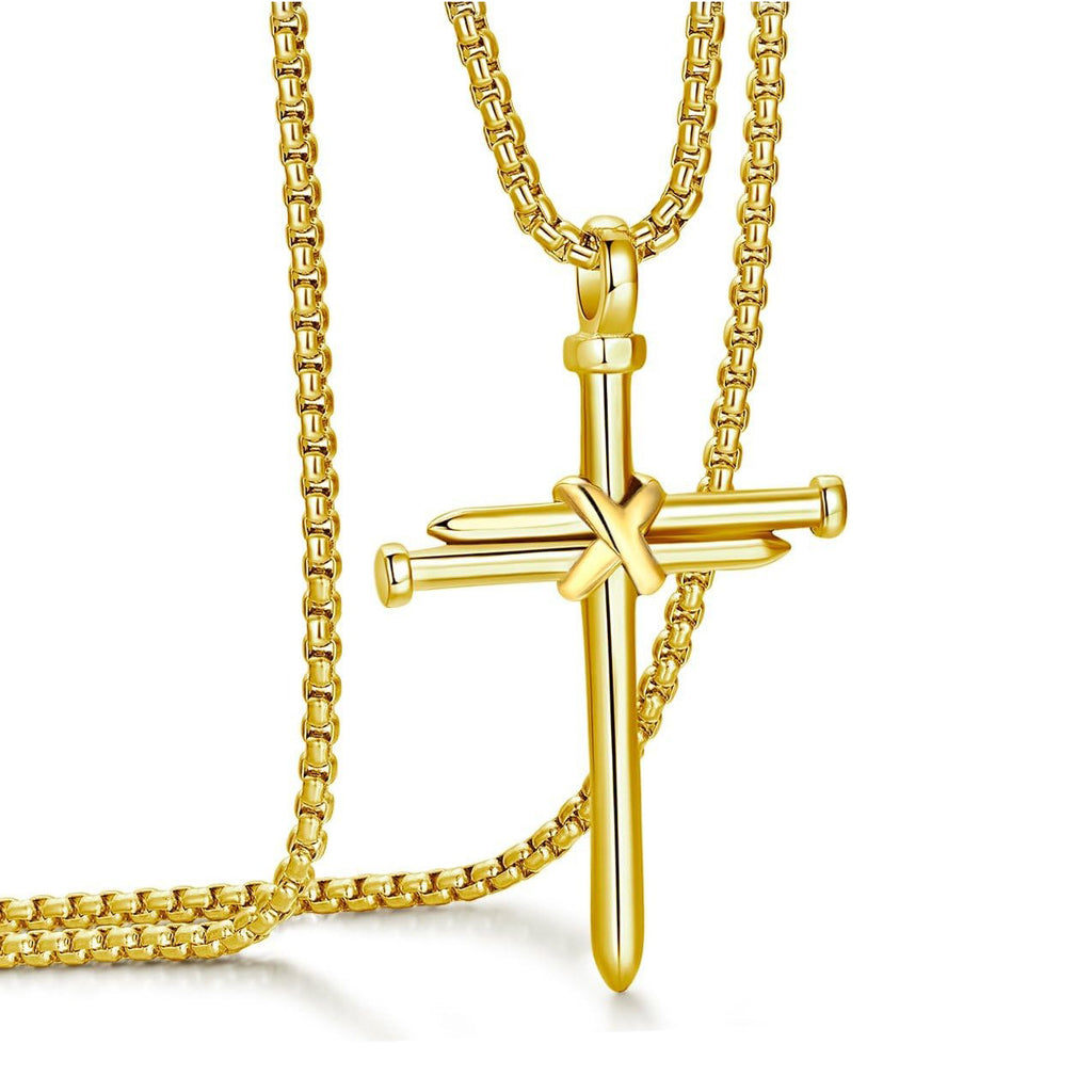 Retro Cross Titanium Steel Necklace