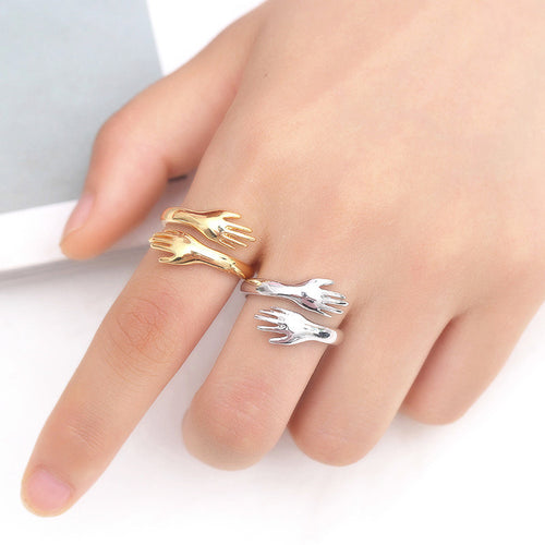 Adjustable Love Hug Couple Fashion Ring