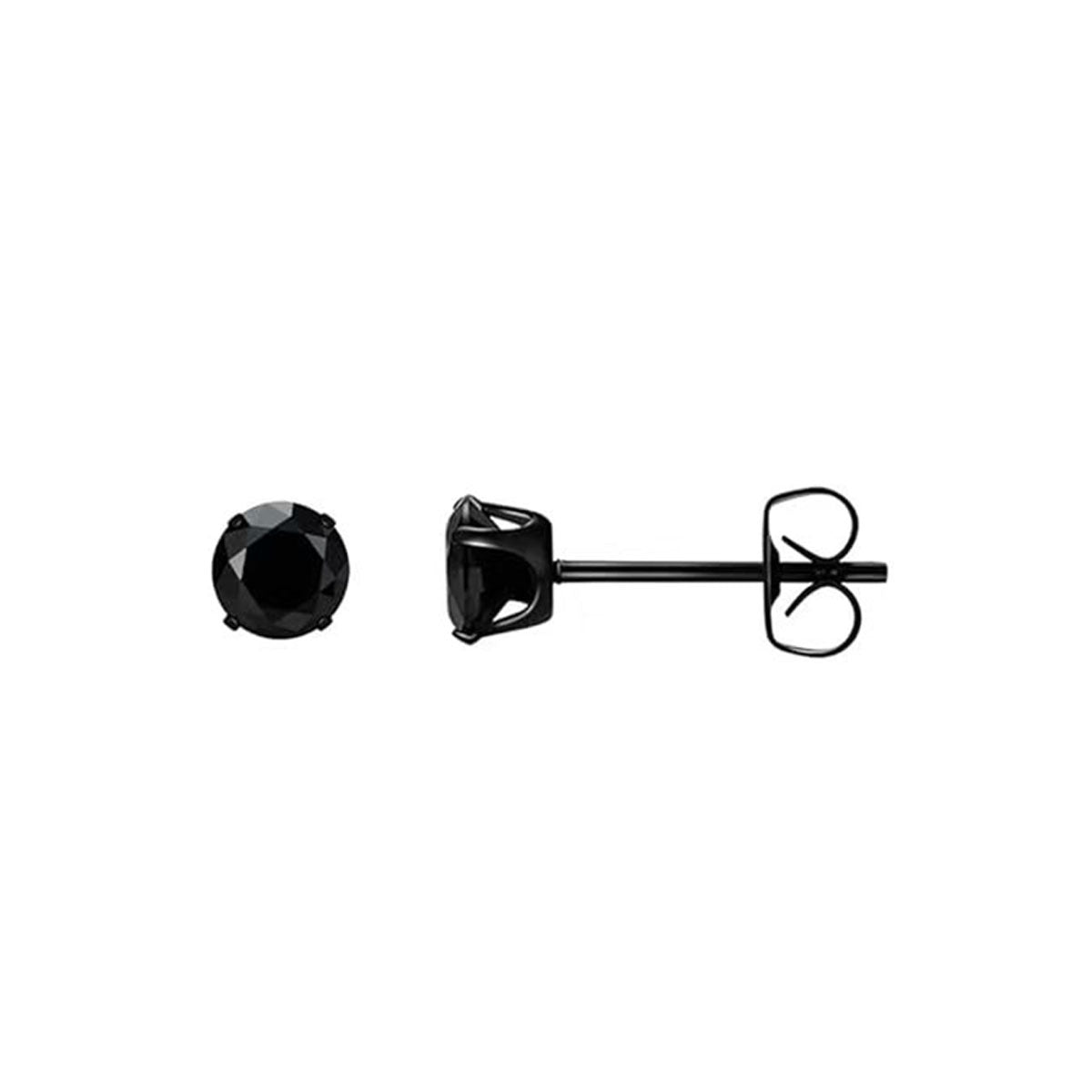Four-Claw Synthetic Zircon Earrings