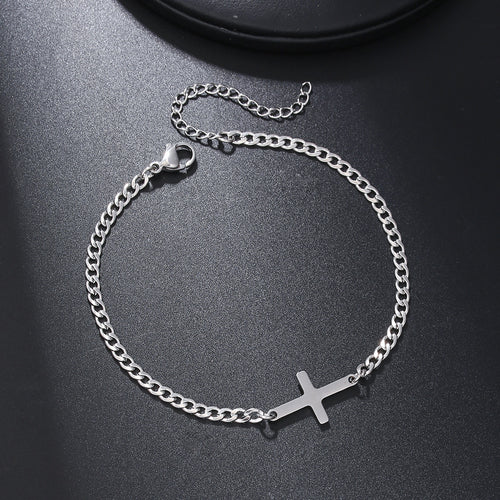 Stainless steel triangle NK chain bracelet