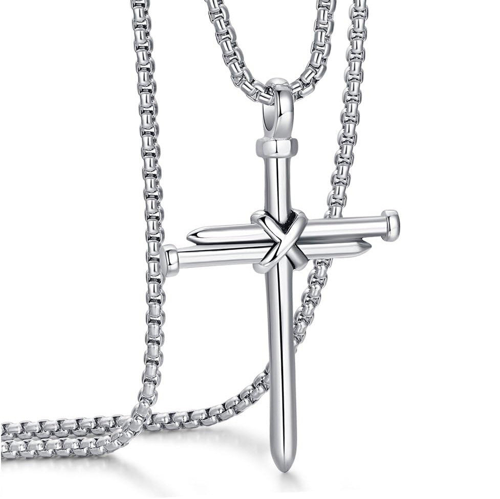 Retro Cross Titanium Steel Necklace