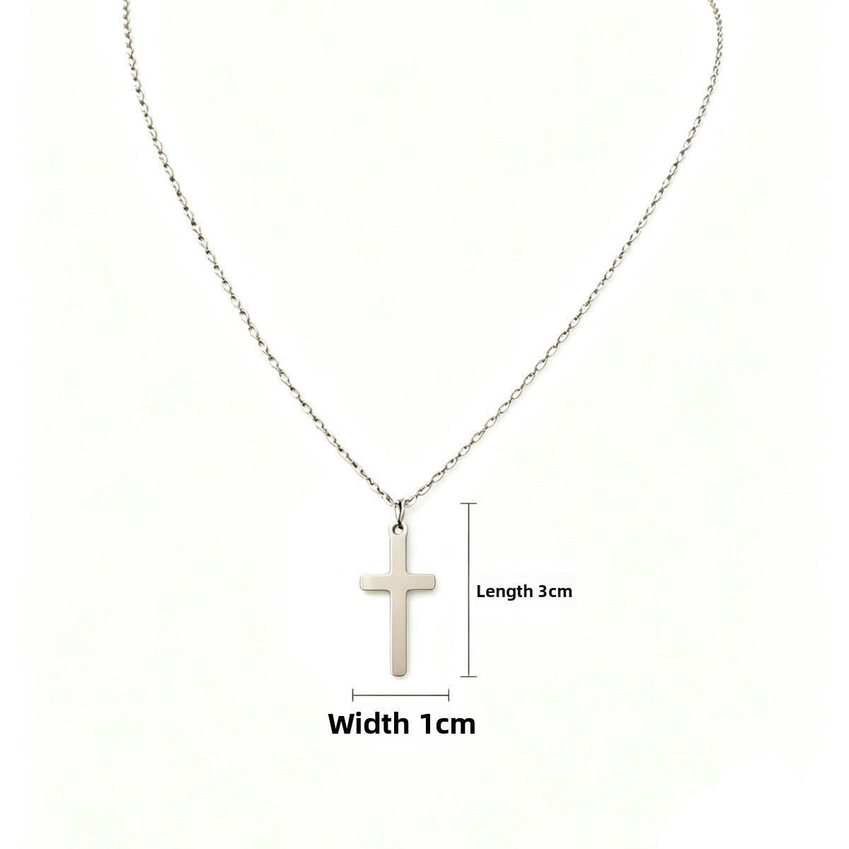 Titanium Steel Cross Necklace