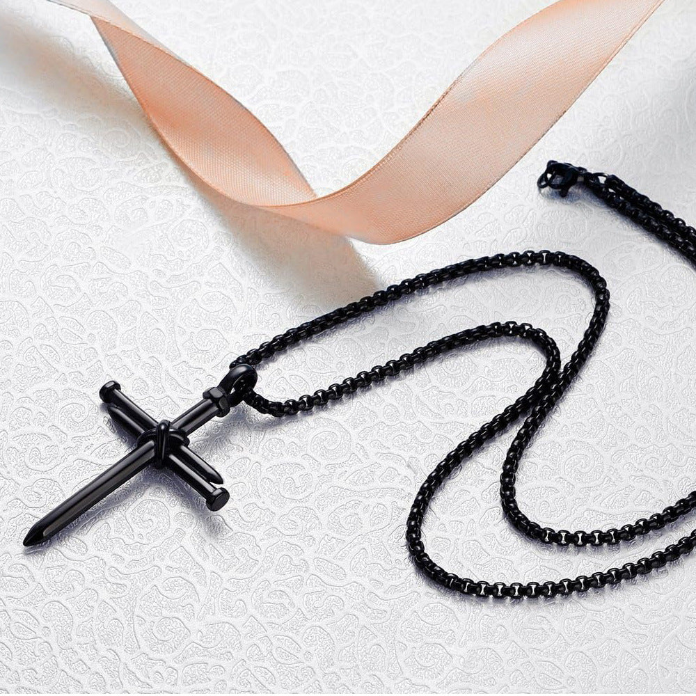 Retro Cross Titanium Steel Necklace