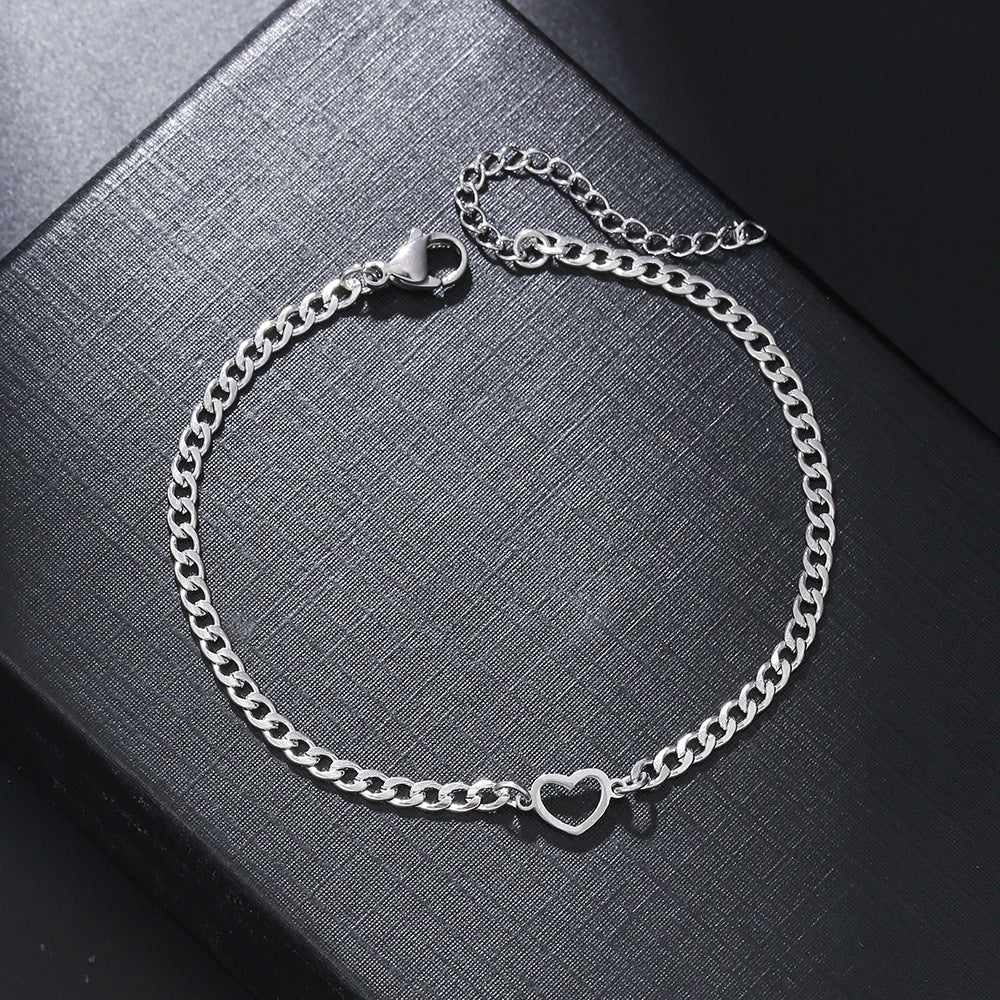 Stainless steel triangle NK chain bracelet
