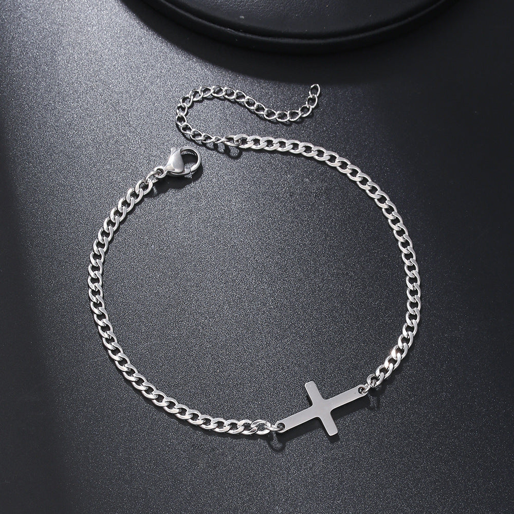 Stainless steel triangle NK chain bracelet