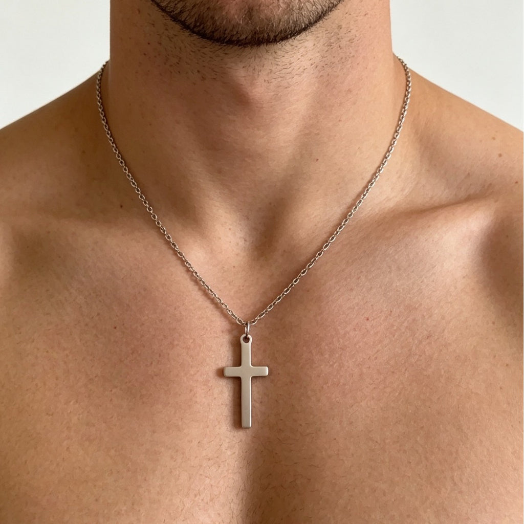 Titanium Steel Cross Necklace