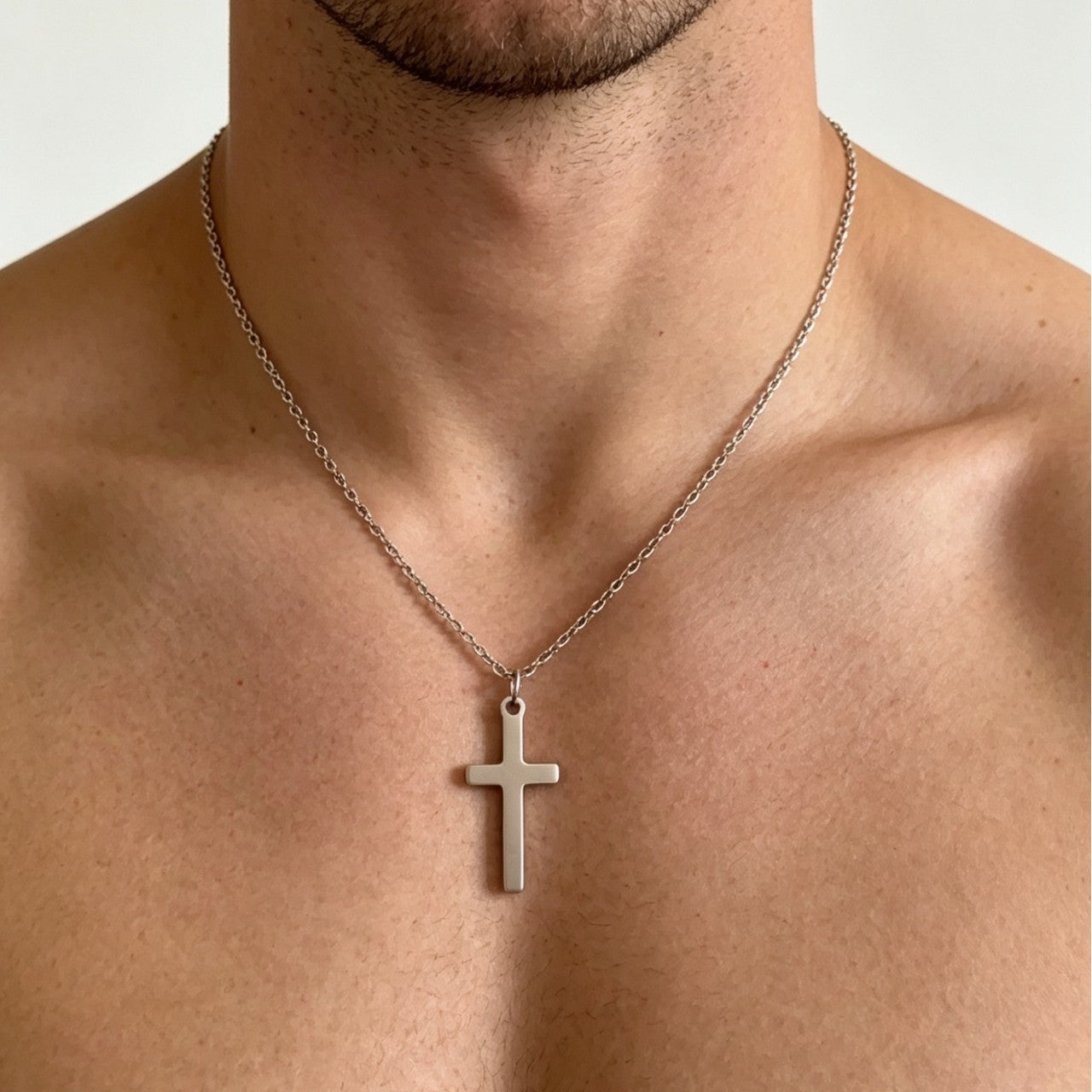 Titanium Steel Cross Necklace