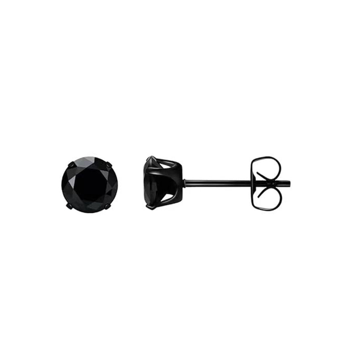 Four-Claw Synthetic Zircon Earrings