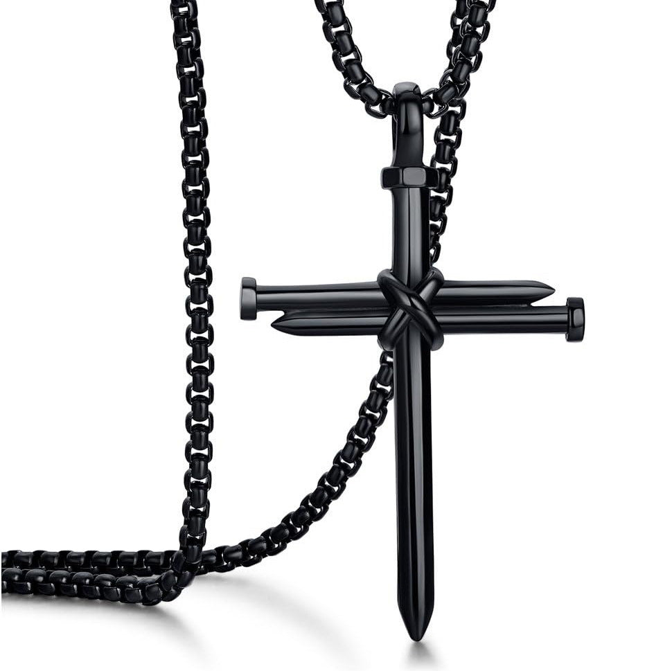 Retro Cross Titanium Steel Necklace