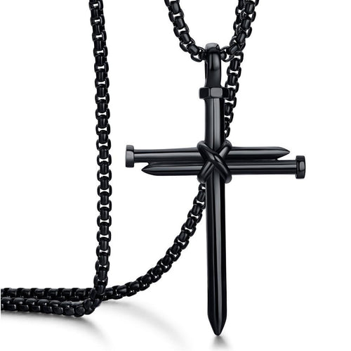 Retro Cross Titanium Steel Necklace